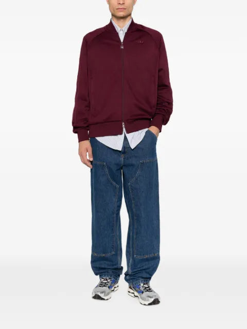 adidas logo-embroidered zip-up sweater