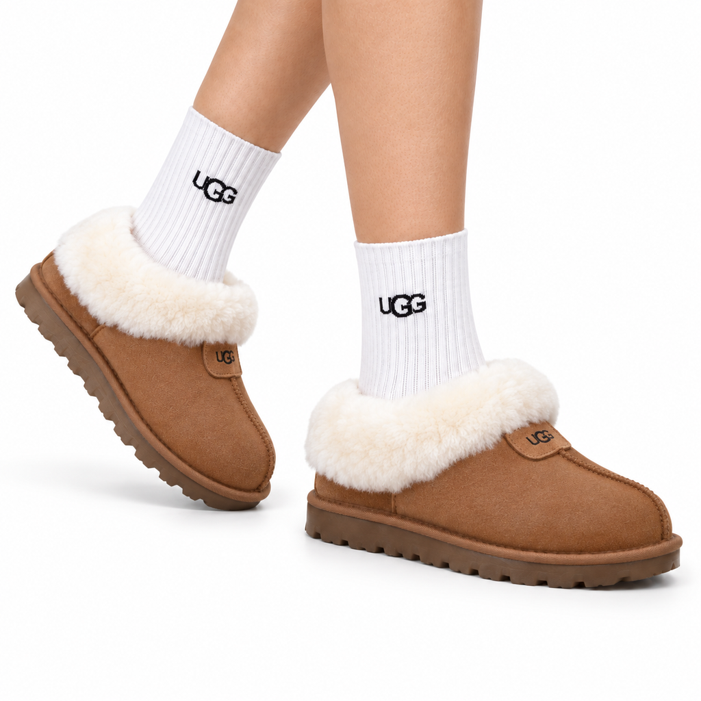 UGG Coquette Shearling Platform Slip-Ons