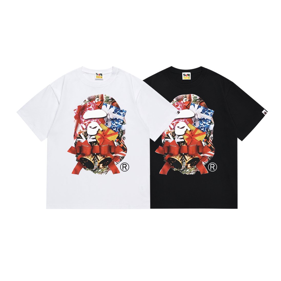 BAPE Merry Christmas Ape Head Graphic T-Shirt