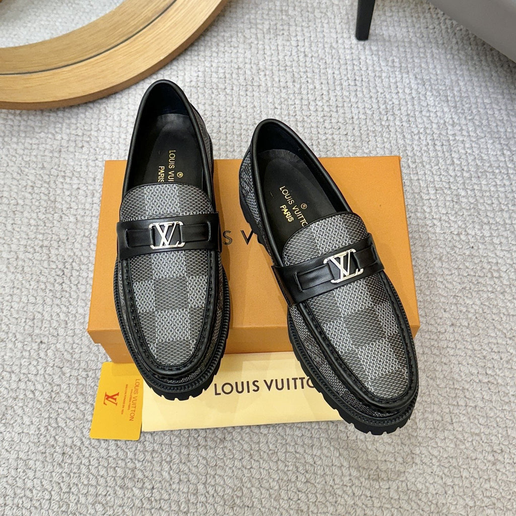 Louis Vuitton Men's Checkered Lug Sole Loafers