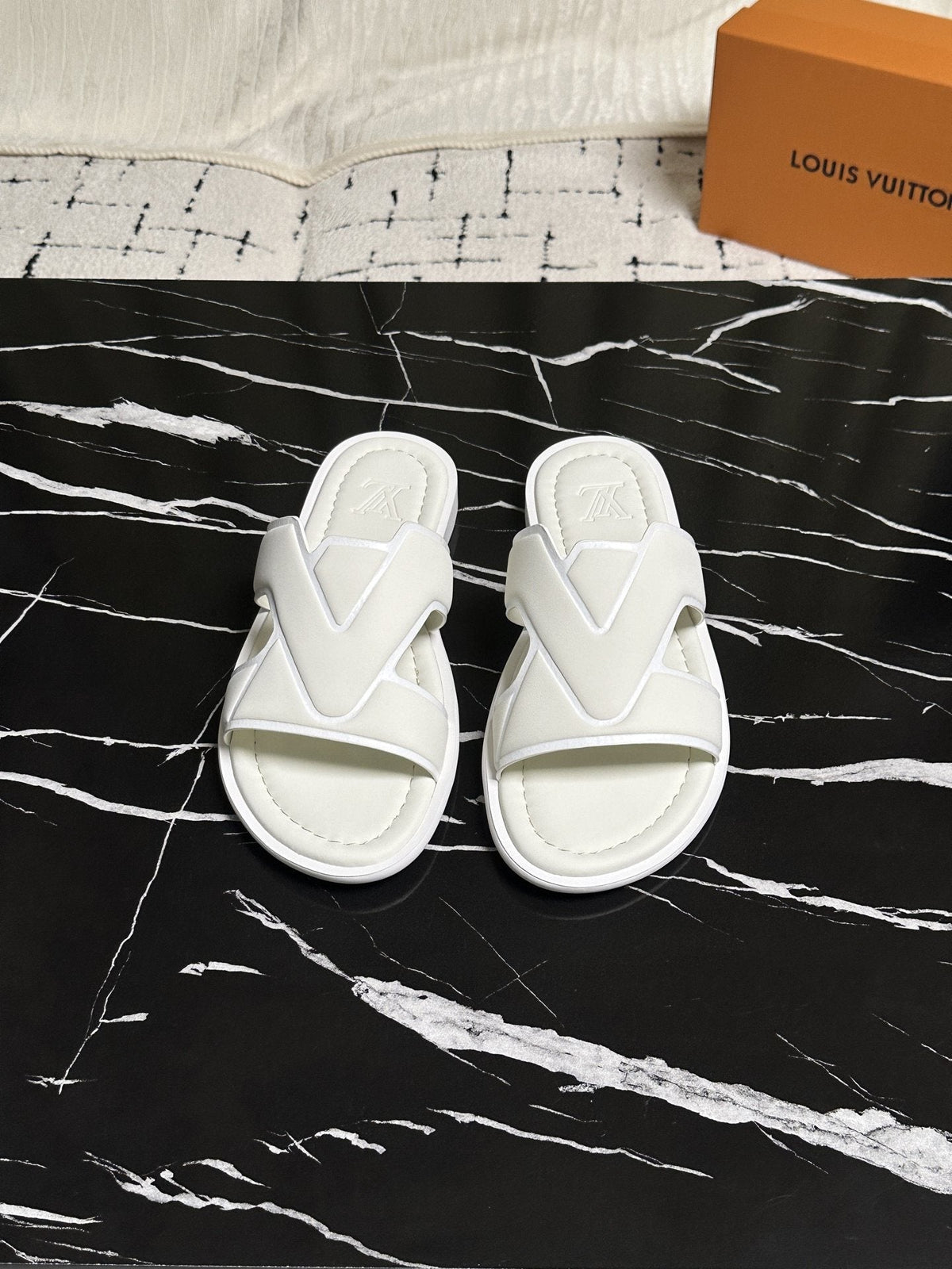 Louis Vuitton Men's V-Detail Slide Sandals